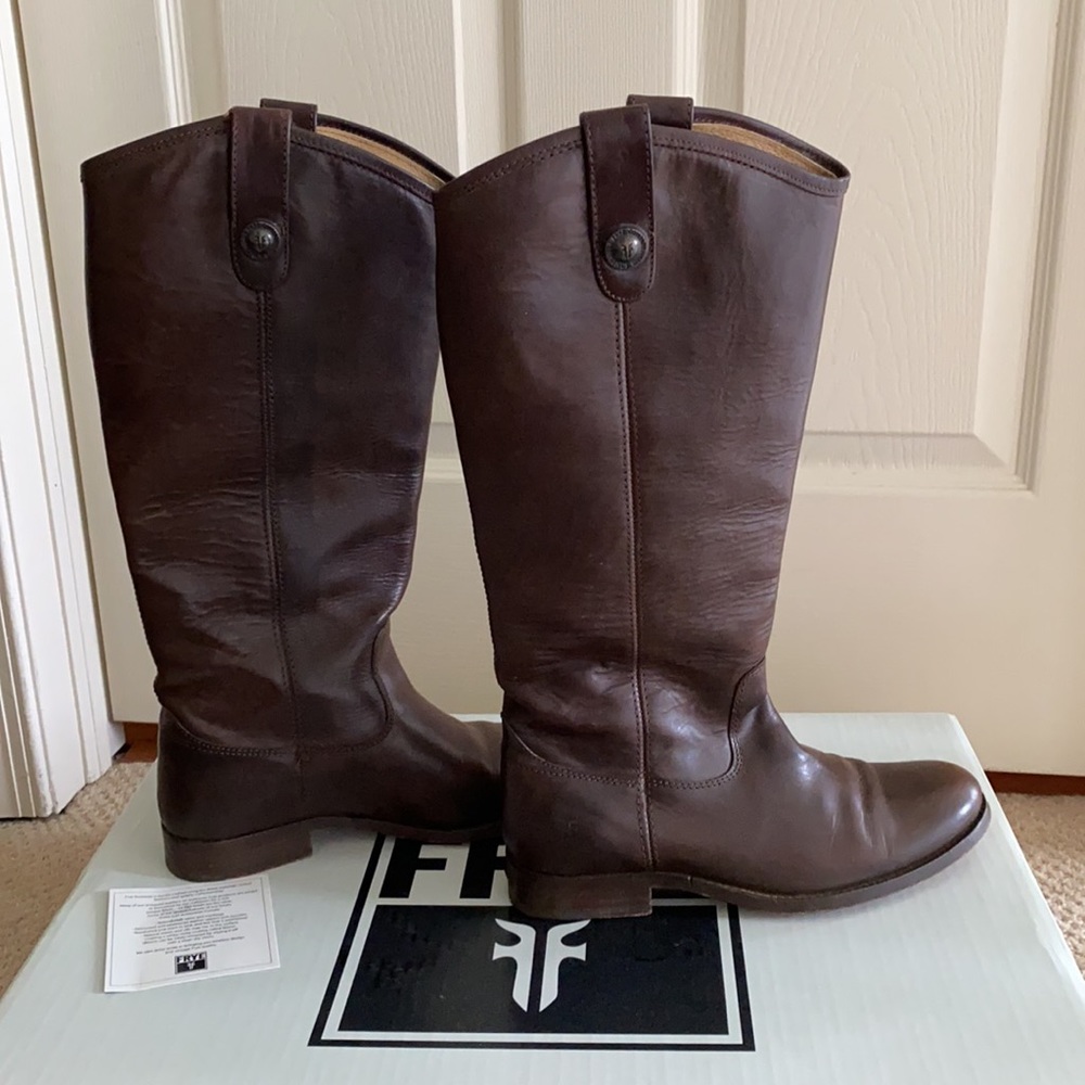 Frye Melissa Button Dark Brown Boot - image 5